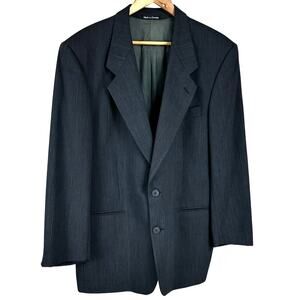 Yves Saint Laurent YSL Vintage Men's Worsted Wool Blazer Charcoal Size 42L GUC